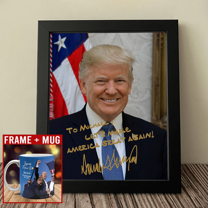 President Donald Trump Photo Picture Frame TH10 62957