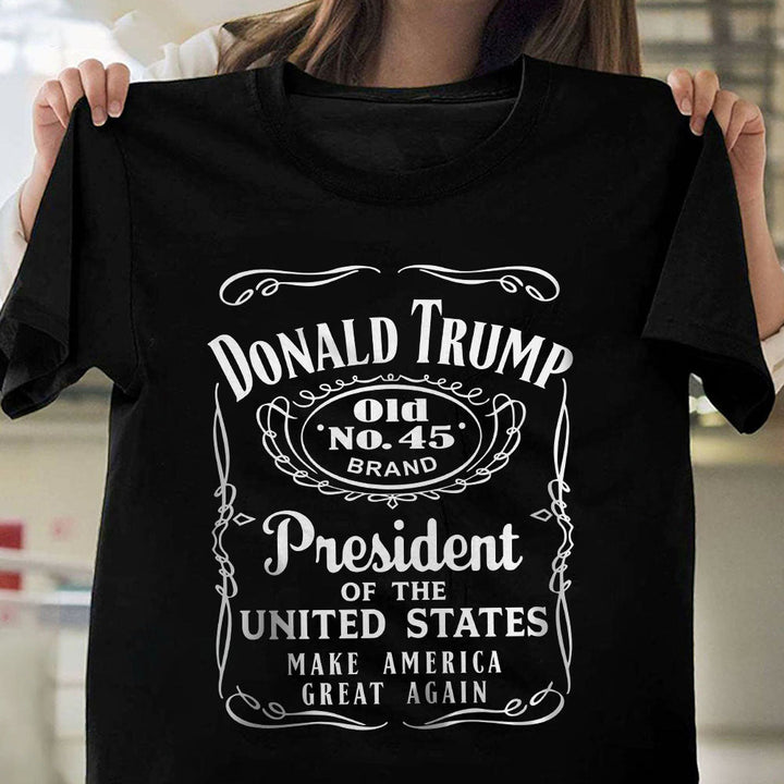 Donald Trump President Of United States Old No.45 Dark Shirt HO82 65282