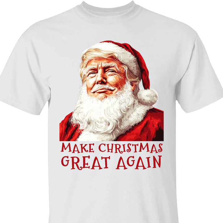 Make Christmas Great Again Sweatshirt, Funny Santa Claus Trump Sweatshirt, Trump Supporters 2024 Ugly Sweatshirt T1681 - GOP