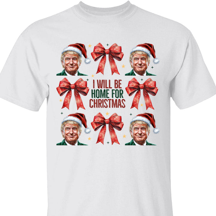 Trump I'll Be Home For Christmas Sweatshirt, Humorous Trump Christmas Sweatshirt, Trump Supporters 2024 Ugly Sweatshirt T1682 - GOP