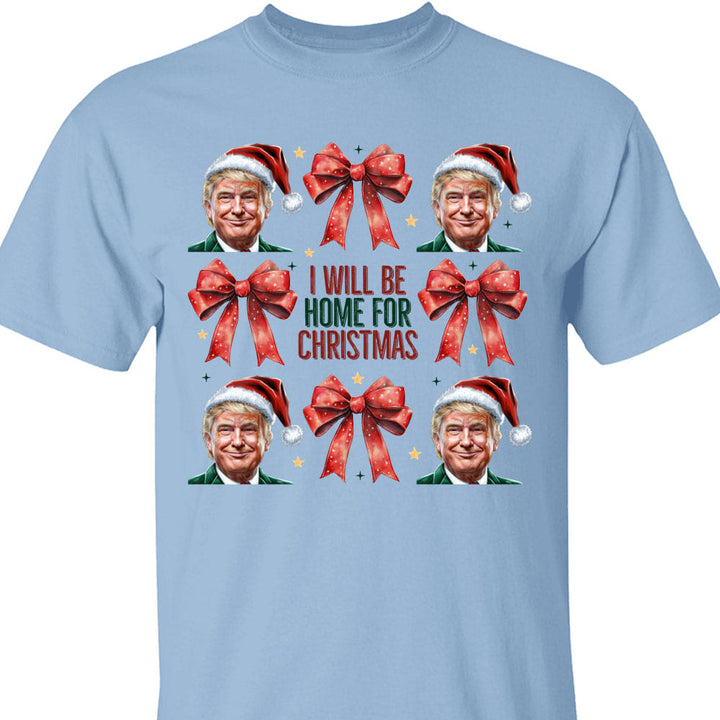 Trump I'll Be Home For Christmas Sweatshirt, Humorous Trump Christmas Sweatshirt, Trump Supporters 2024 Ugly Sweatshirt T1682 - GOP