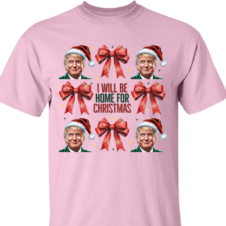 Trump I'll Be Home For Christmas Sweatshirt, Humorous Trump Christmas Sweatshirt, Trump Supporters 2024 Ugly Sweatshirt T1682 - GOP