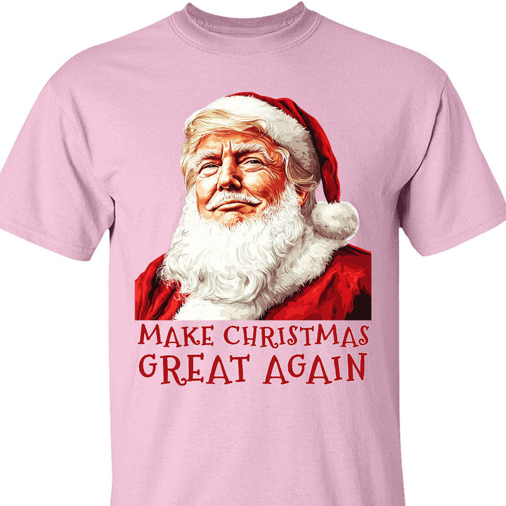 Make Christmas Great Again Sweatshirt, Funny Santa Claus Trump Sweatshirt, Trump Supporters 2024 Ugly Sweatshirt T1681 - GOP