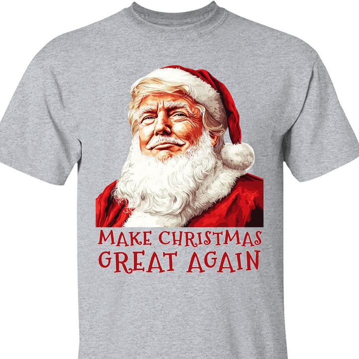 Make Christmas Great Again Sweatshirt, Funny Santa Claus Trump Sweatshirt, Trump Supporters 2024 Ugly Sweatshirt T1681 - GOP