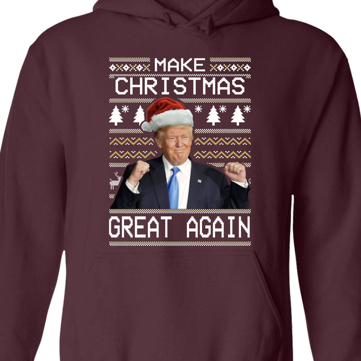 Make Christmas Great Again, Funny Trump Ugly Sweater, Trump 2024 Sweatshirt, Trump Supporters Christmas Sweatshirt T1380 - GOP