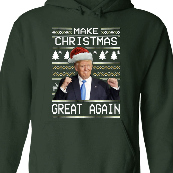 Make Christmas Great Again, Funny Trump Ugly Sweater, Trump 2024 Sweatshirt, Trump Supporters Christmas Sweatshirt T1380 - GOP