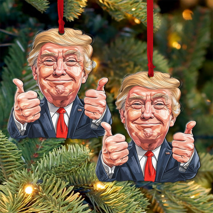 Make America Great Again, Christmas Trump Acrylic Ornament | Perfect for Car & Christmas Tree Decor C1553 - GOP