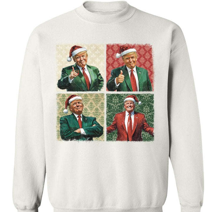 Boho Christmas Trump Sweatshirt, My President Merry Vibes Sweatshirt, Trump Supporters 2024 Ugly Sweatshirt T1680 - GOP