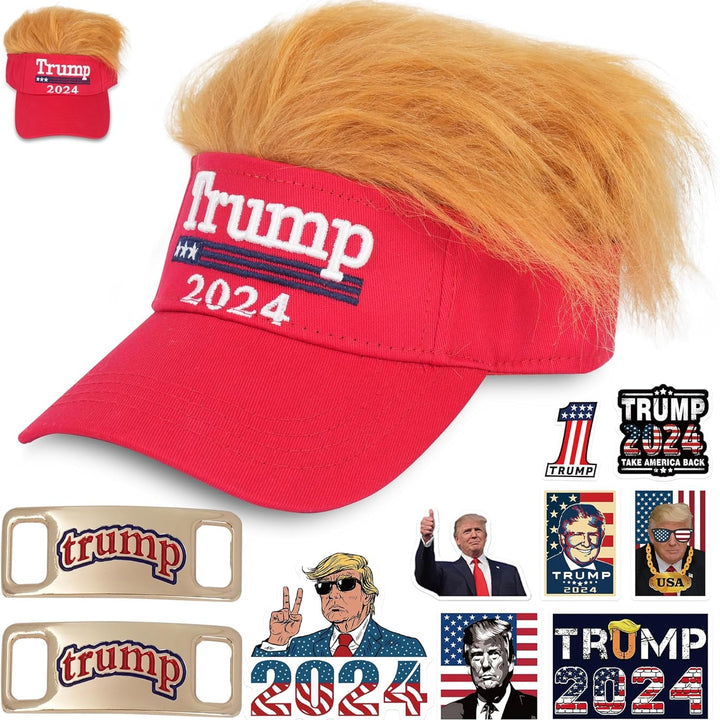 Trump 2024 Hat, Donald Trump Shoes Lace Tag, 50 Pack Trump 2024 Stickers, Trump Bobblehead 2024 Merchandise Donald Trump Sign, the Cult of President Trump MAGA Flag Shirt Socks