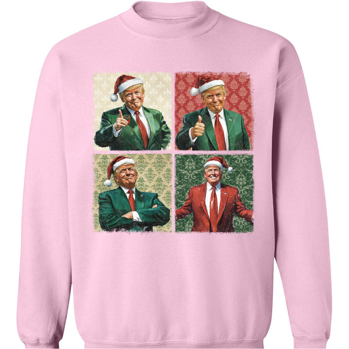 Boho Christmas Trump Sweatshirt, My President Merry Vibes Sweatshirt, Trump Supporters 2024 Ugly Sweatshirt T1680 - GOP