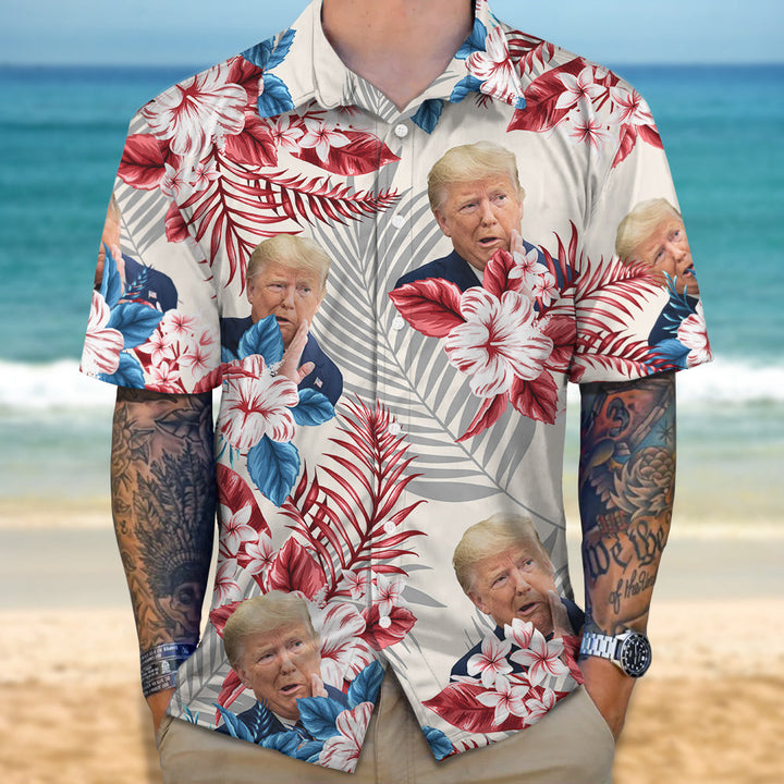 Custom Donald Trump Face Hawaii Shirt N304 62430