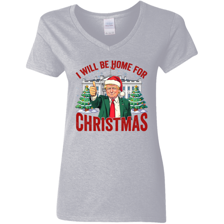 Trump I'll Be Home for Christmas, Humorous Trump Christmas Shirt HA75 63746