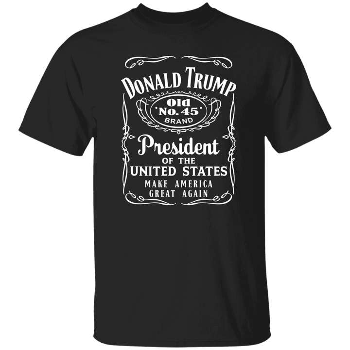 Donald Trump President Of United States Old No.45 Dark Shirt HO82 65282