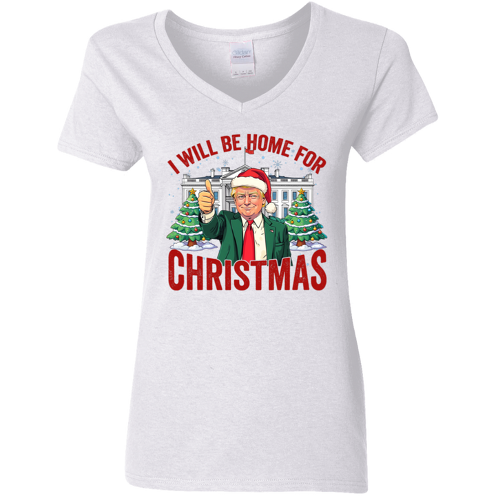 Trump I'll Be Home for Christmas, Humorous Trump Christmas Shirt HA75 63746