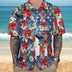 Custom Photo Trump American Flag Tropical Independence Day Hawaii Shirt N304 62557