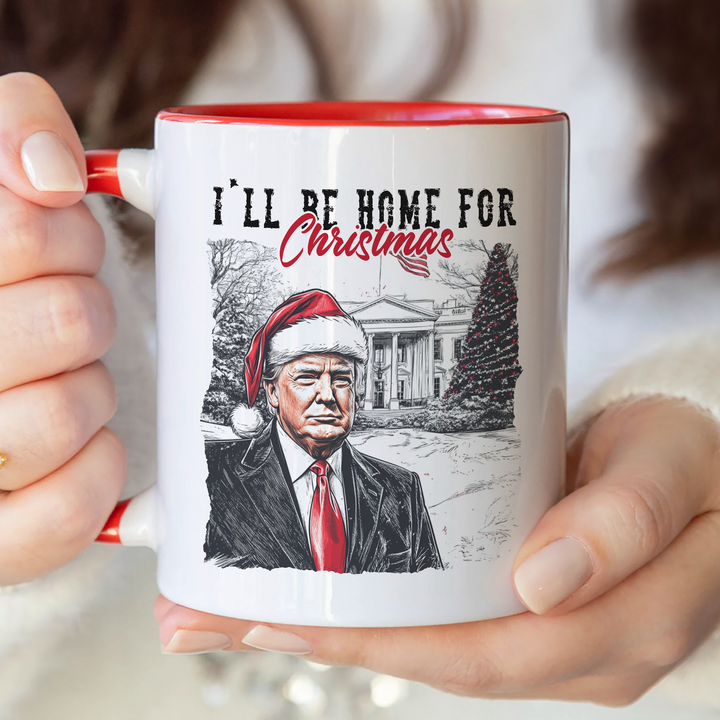 I'll Be Home For Christmas Donald Trump Accent Mug HA75 63634