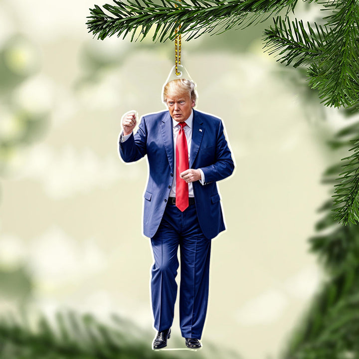 Trump Dancing Ornament, Christmas Trump Acrylic Ornament | Perfect for Car & Christmas Tree Decor C1618 - GOP