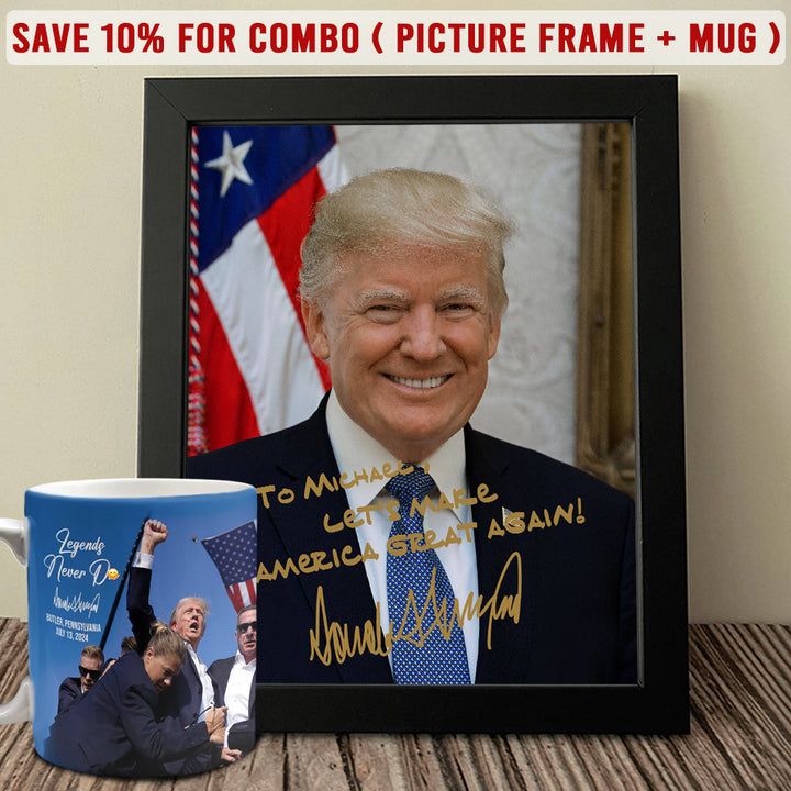 President Donald Trump Photo Picture Frame TH10 62957