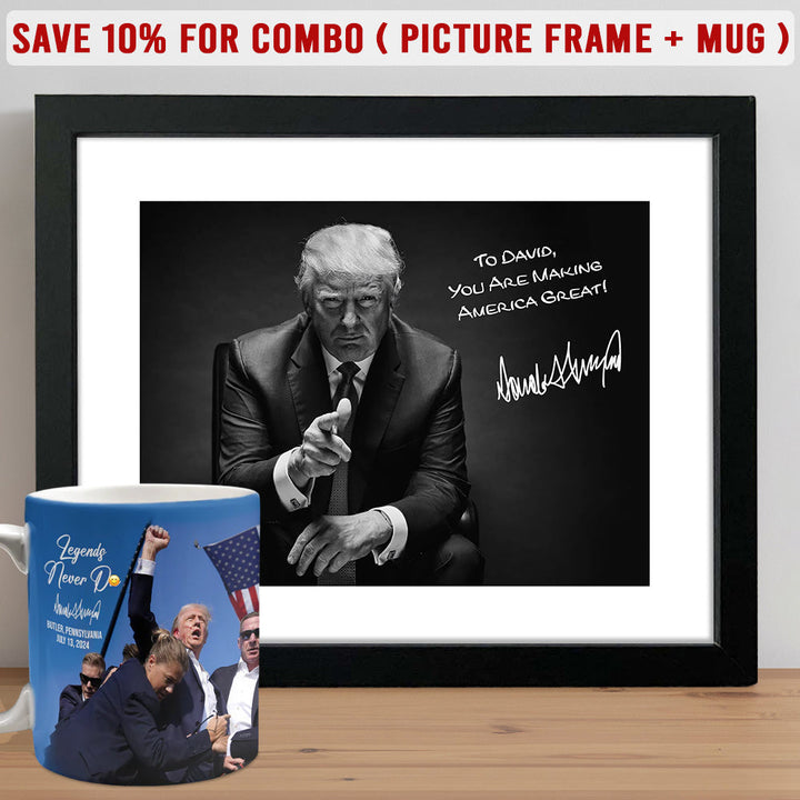 President Donald Trump Photo Picture Frame Poster TH10 62641